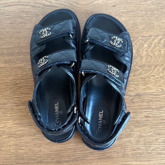 CHANEL - CHANEL DAD SANDALS BLACK - Picture 5 of 8